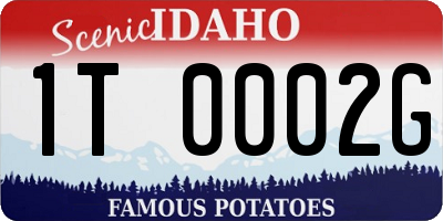 ID license plate 1T0002G