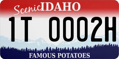 ID license plate 1T0002H