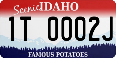 ID license plate 1T0002J