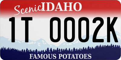 ID license plate 1T0002K
