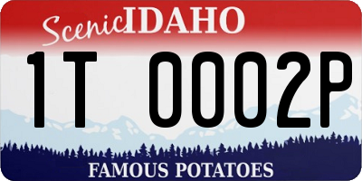 ID license plate 1T0002P