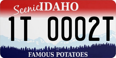 ID license plate 1T0002T