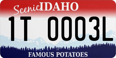 ID license plate 1T0003L