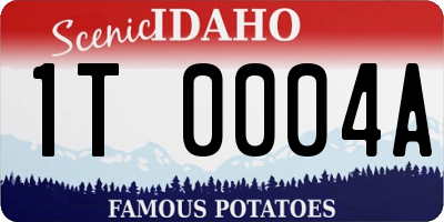 ID license plate 1T0004A