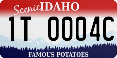 ID license plate 1T0004C