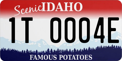 ID license plate 1T0004E