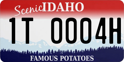 ID license plate 1T0004H