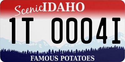 ID license plate 1T0004I