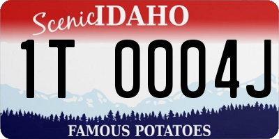 ID license plate 1T0004J