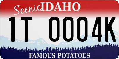 ID license plate 1T0004K