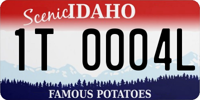 ID license plate 1T0004L