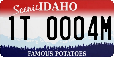 ID license plate 1T0004M