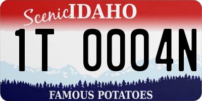 ID license plate 1T0004N