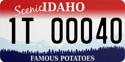 ID license plate 1T0004O