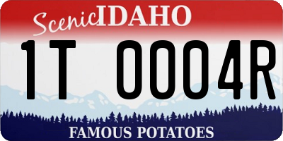 ID license plate 1T0004R