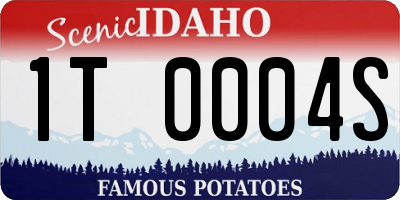 ID license plate 1T0004S