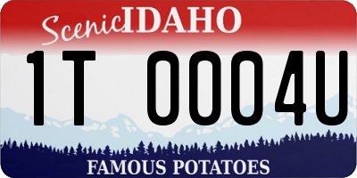 ID license plate 1T0004U