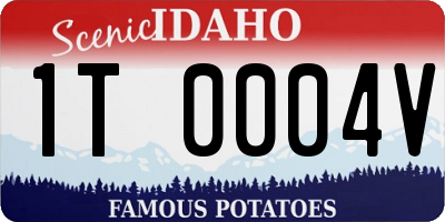 ID license plate 1T0004V