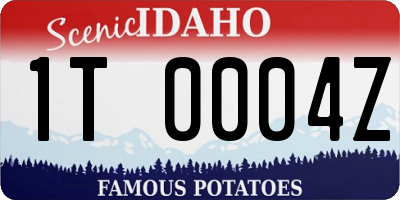 ID license plate 1T0004Z