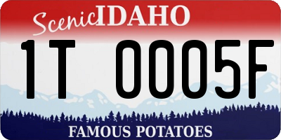 ID license plate 1T0005F