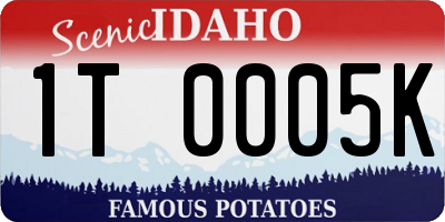 ID license plate 1T0005K
