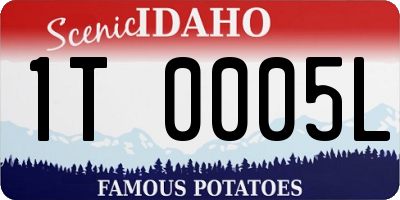 ID license plate 1T0005L