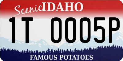ID license plate 1T0005P