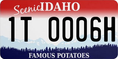 ID license plate 1T0006H
