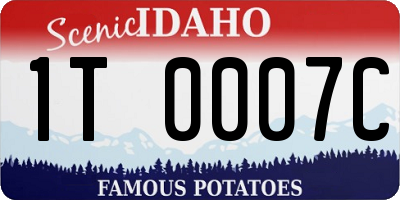 ID license plate 1T0007C