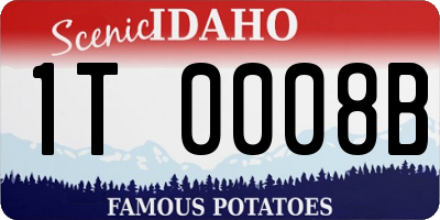 ID license plate 1T0008B