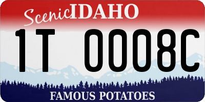 ID license plate 1T0008C