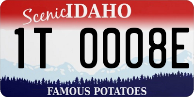 ID license plate 1T0008E