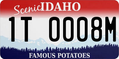 ID license plate 1T0008M