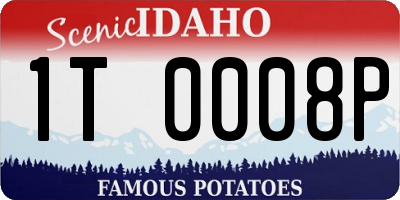 ID license plate 1T0008P