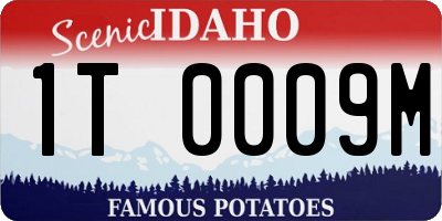 ID license plate 1T0009M