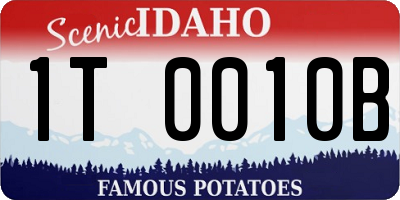 ID license plate 1T0010B