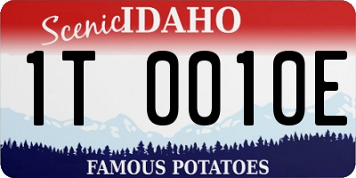 ID license plate 1T0010E