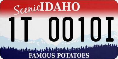 ID license plate 1T0010I