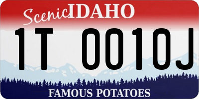 ID license plate 1T0010J