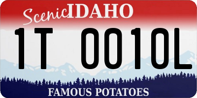 ID license plate 1T0010L