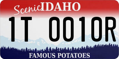 ID license plate 1T0010R
