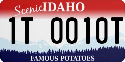 ID license plate 1T0010T