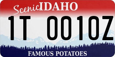 ID license plate 1T0010Z