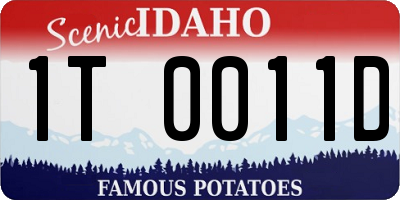 ID license plate 1T0011D