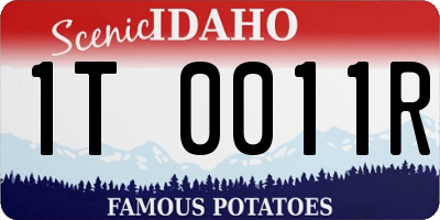 ID license plate 1T0011R