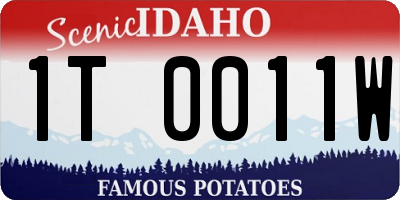 ID license plate 1T0011W