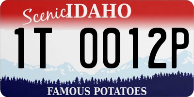ID license plate 1T0012P