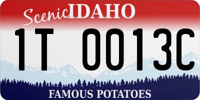 ID license plate 1T0013C