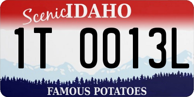 ID license plate 1T0013L