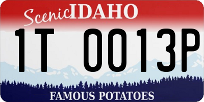 ID license plate 1T0013P